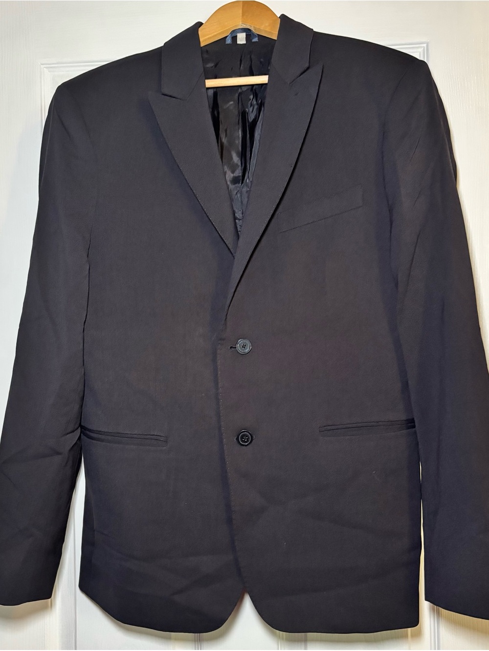 Classic Men's Black Two-Button Blazer